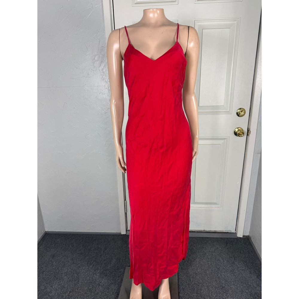 Vintage Bonwit Teller Nightgown M Silk Strappy Designer 80s 90s Open Back NN25